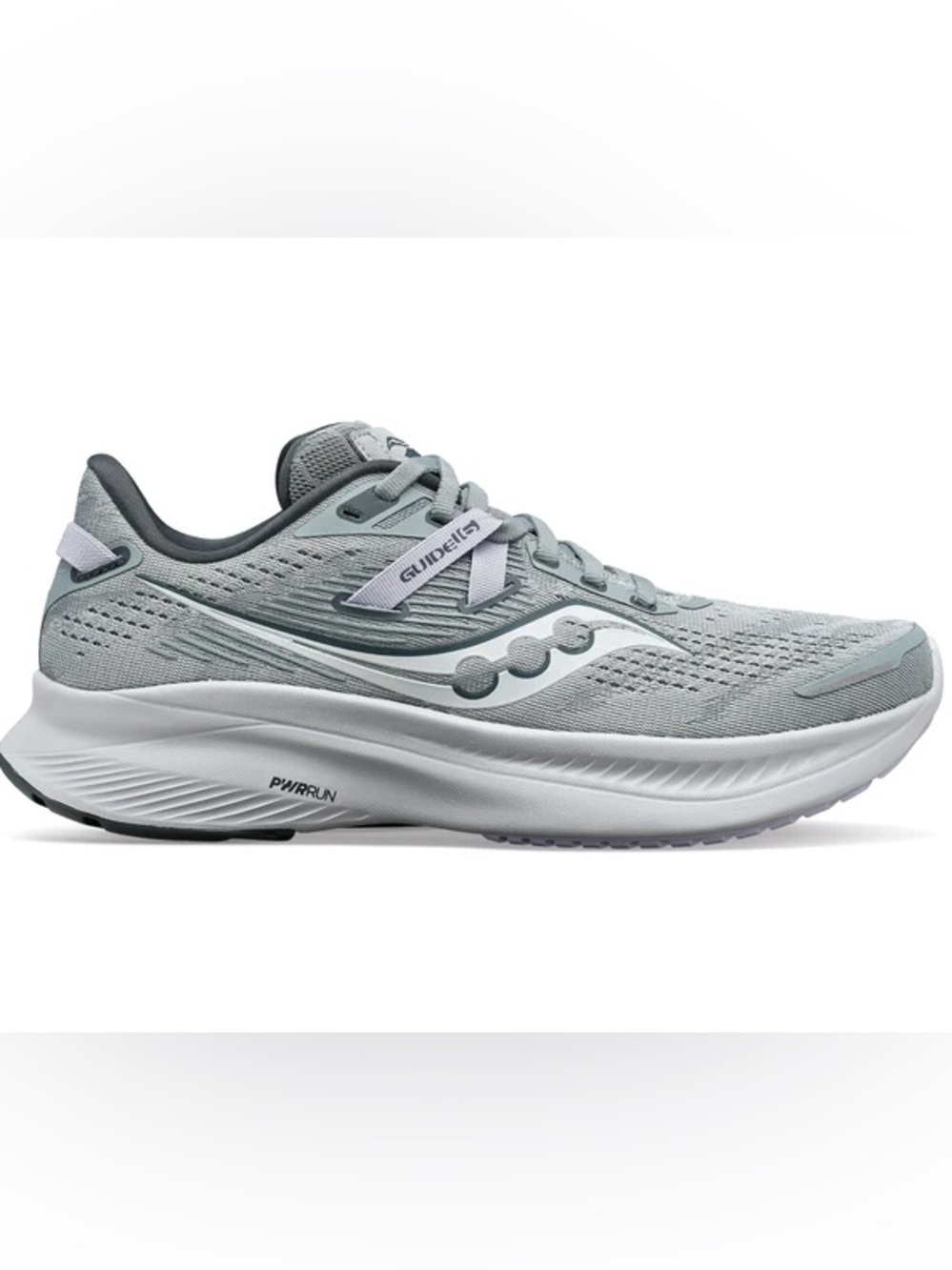 Saucony Womens Guide 16 White Running Walking Sneaker PWRRUN Cushioning Shoe 8.5
